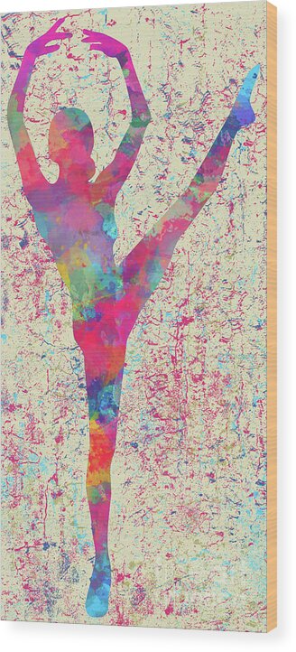 Ballet Art Wood Print featuring the digital art Ballet Canvas Print, Photographic Print, Art Print, Framed Print, Greeting Card, iPhone Case, by David Millenheft