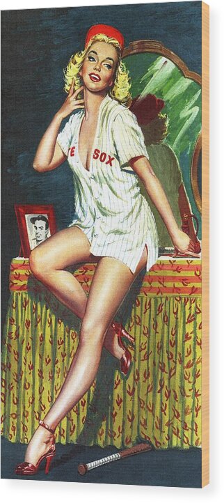 1950-1959 Wood Print featuring the photograph Pin Up by Ed Vebell