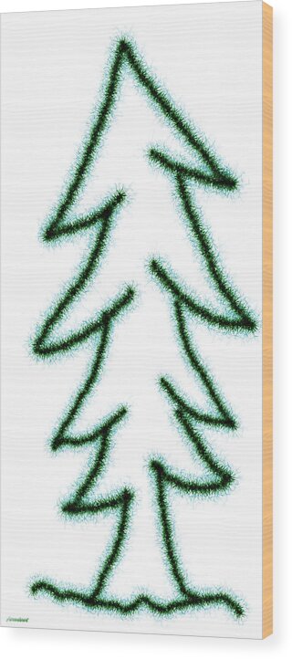 Digital Wood Print featuring the digital art Best Tree for Christmas by Auranatura Art