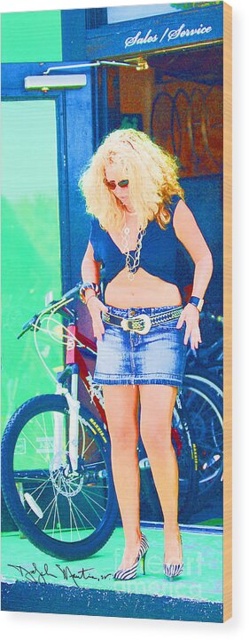 Woman Wood Print featuring the digital art Bikes For Rent by Art Mantia