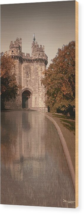 Lancaster Wood Print featuring the digital art Lancaster Castle by Joe Tamassy