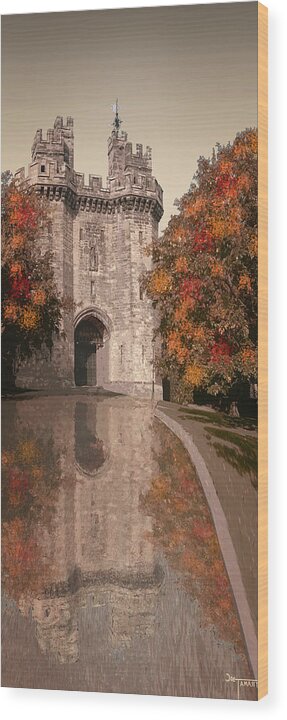 Castle Wood Print featuring the digital art Lancaster Castle 2 by Joe Tamassy