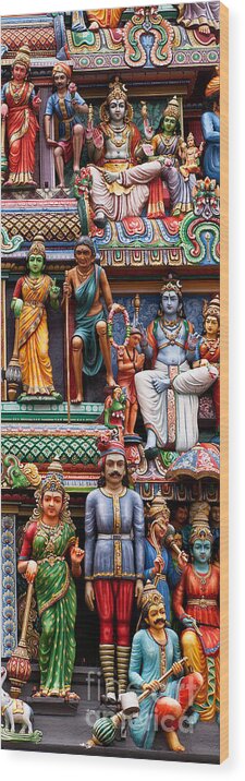 Bright Wood Print featuring the photograph Sri Mariamman Temple 03 by Rick Piper Photography