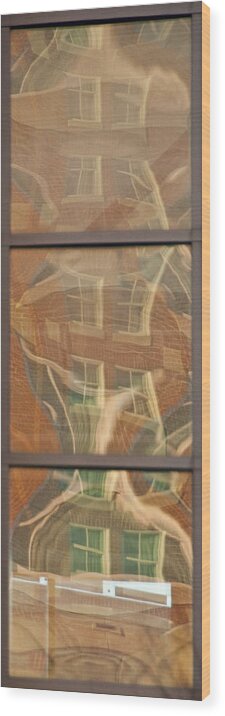 Window Wood Print featuring the photograph Window Reflection by Steven Natanson