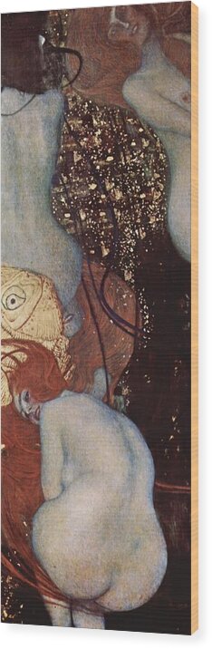 Goldfish Wood Print featuring the painting Goldfish #7 by Gustav Klimt