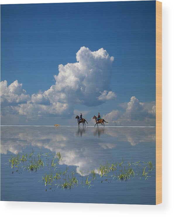 Beach Wood Print featuring the photograph 3747 by Peter Holme III