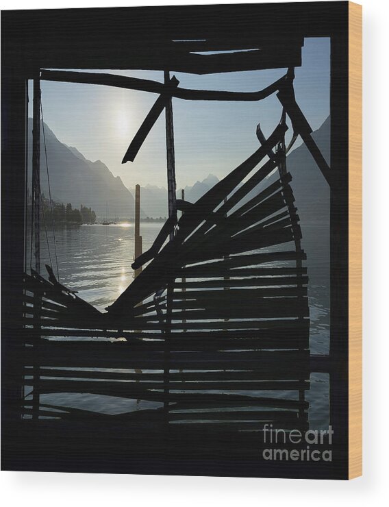 Window Wood Print featuring the photograph Broken window #7 by Mats Silvan