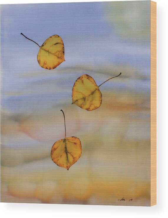 Aspen Wood Print featuring the tapestry - textile Aspen In Fall by Carolyn Doe