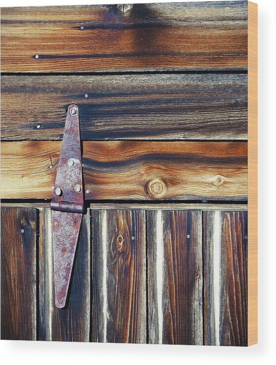 Barn Wood Print featuring the photograph Barn Door by Wayne Sherriff