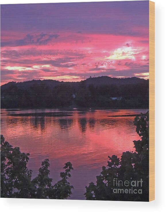 Beauty On The Ohio Wood Print featuring the photograph Beauty on The Ohio by Lydia Holly