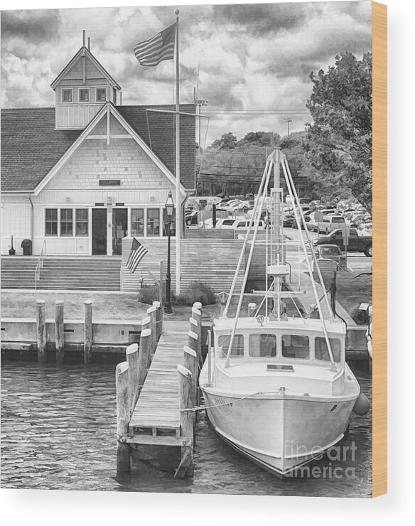 Hyannis Wood Print featuring the photograph Hyannis the Coastguard's Cutter by Jack Torcello