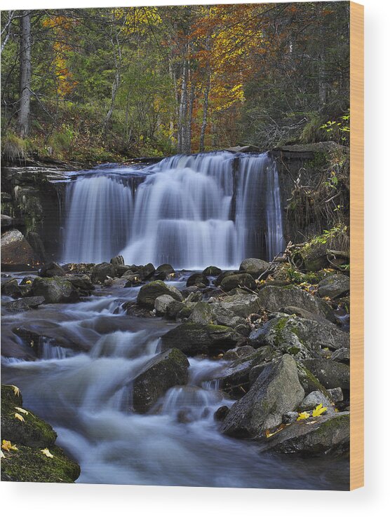Cascade Wood Print featuring the photograph Magnificent waterfall by Ivan Slosar