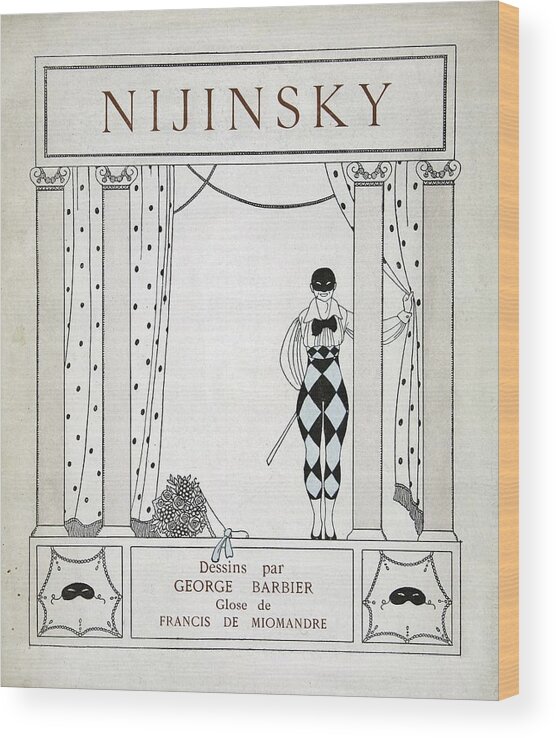 Ballet Wood Print featuring the painting Nijinsky Title Page by Georges Barbier