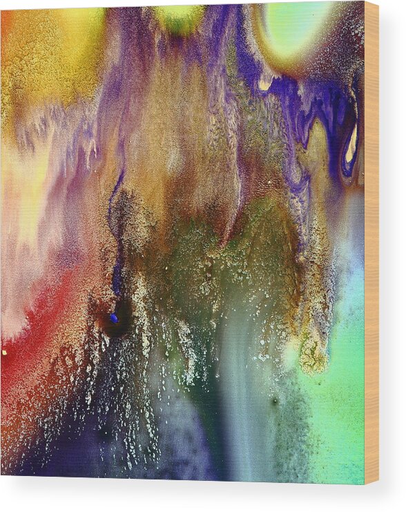 Colorful Wood Print featuring the photograph Skyfall-Colorful Abstract Art by Kredart by Serg Wiaderny