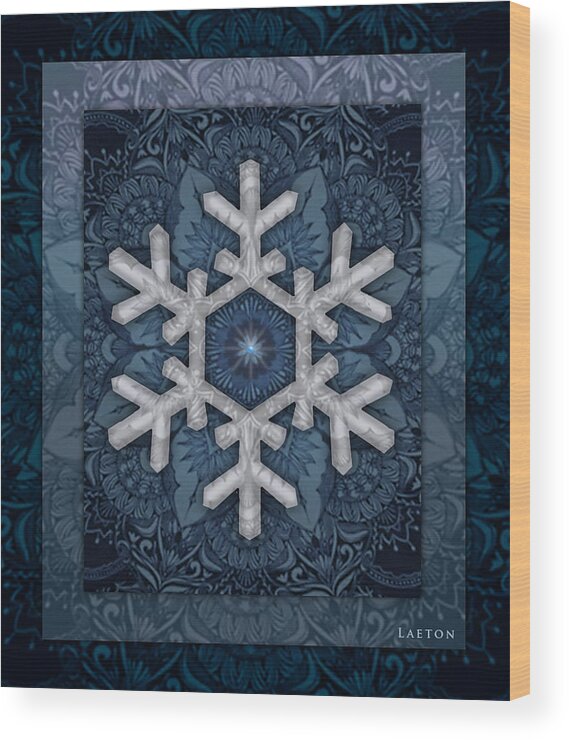 Snowflake Wood Print featuring the photograph State of Wonder by Richard Laeton