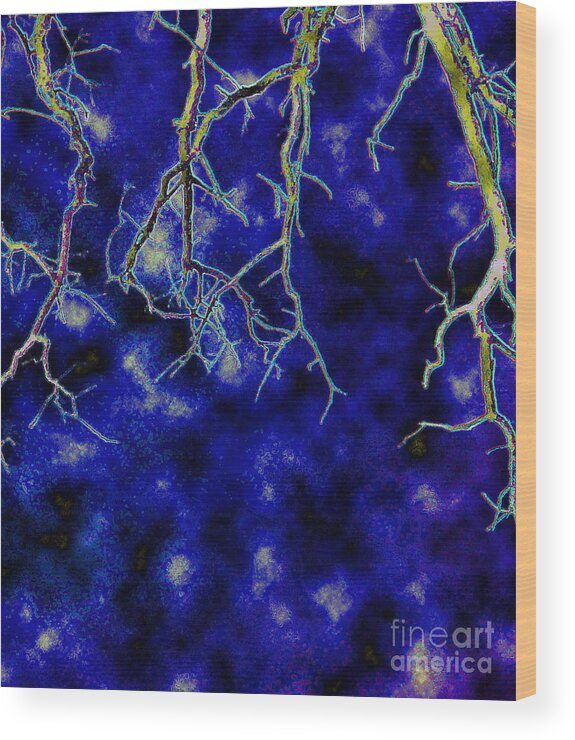 First Star Art By Jrr Wood Print featuring the digital art Stormy Night by First Star Art