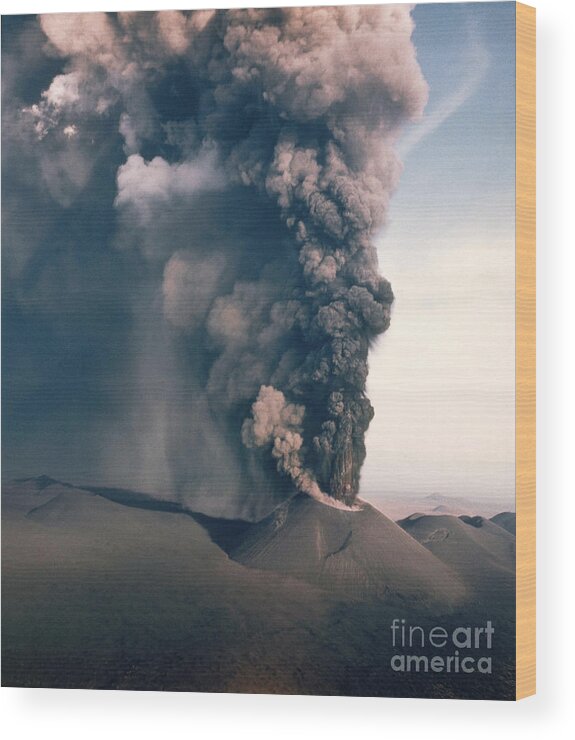 Volcanology Wood Print featuring the photograph Tolbachik Volcano Eruption by Mark Newman
