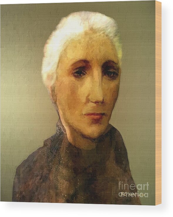 Woman Wood Print featuring the painting When I'm Sixty-Four by RC DeWinter