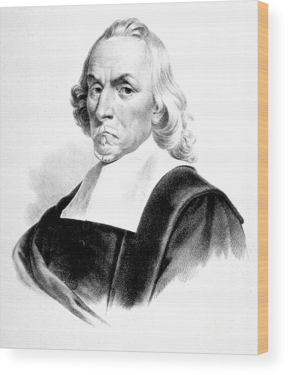 History Wood Print featuring the photograph William Harvey, English Physician #6 by Science Source