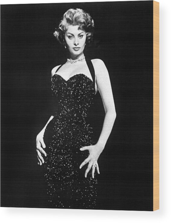 1950s Fashion Wood Print featuring the photograph Publicity Shot Of Sophia Loren Used by Everett