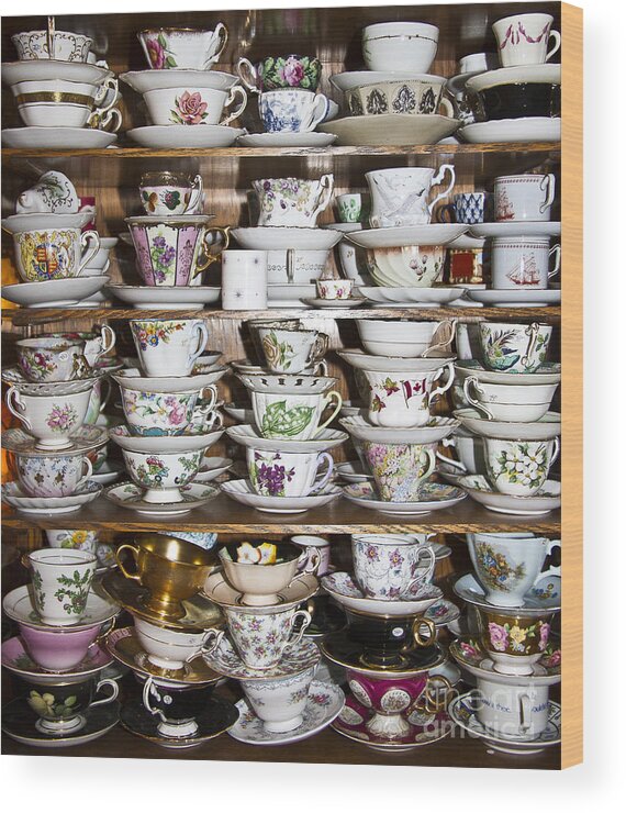 Tea Wood Print featuring the photograph So Happy Together by Brenda Giasson
