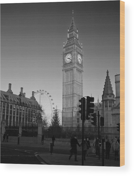 #faatoppicks Wood Print featuring the photograph London Skyline Big Ben #3 by David French