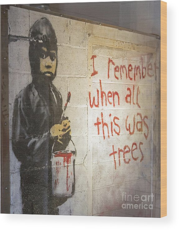 Art Wood Print featuring the photograph Banksy by Jim West