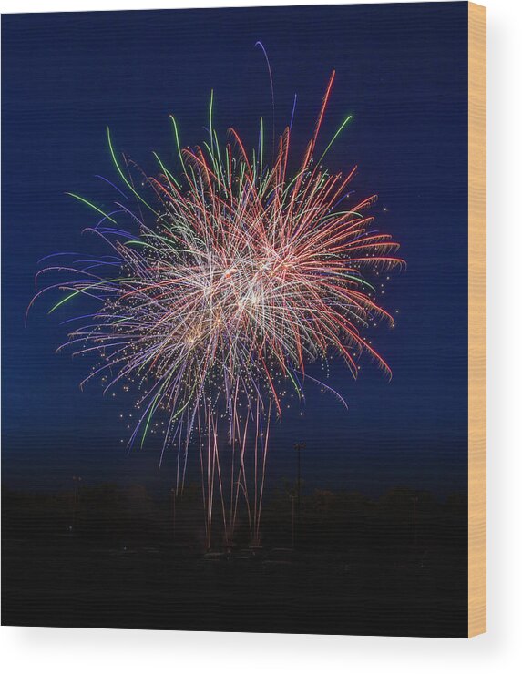 Fireworks Wood Print featuring the photograph Bombs Bursting In Air by Harry B Brown