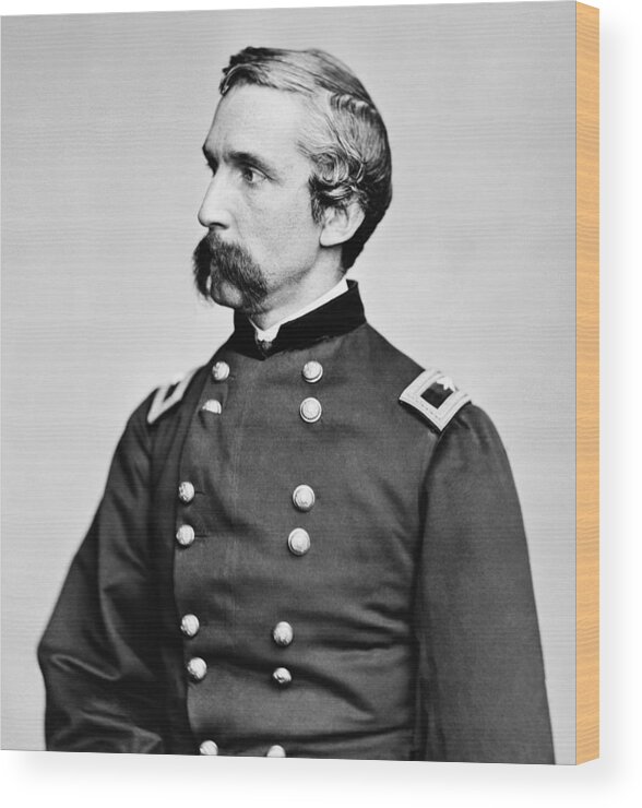 Joshua Lawrence Chamberlain Wood Print featuring the photograph General Joshua Chamberlain by War Is Hell Store