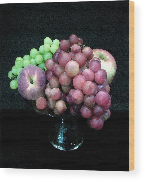 Grapes Wood Print featuring the photograph Grapes And Fruit by Sandi OReilly