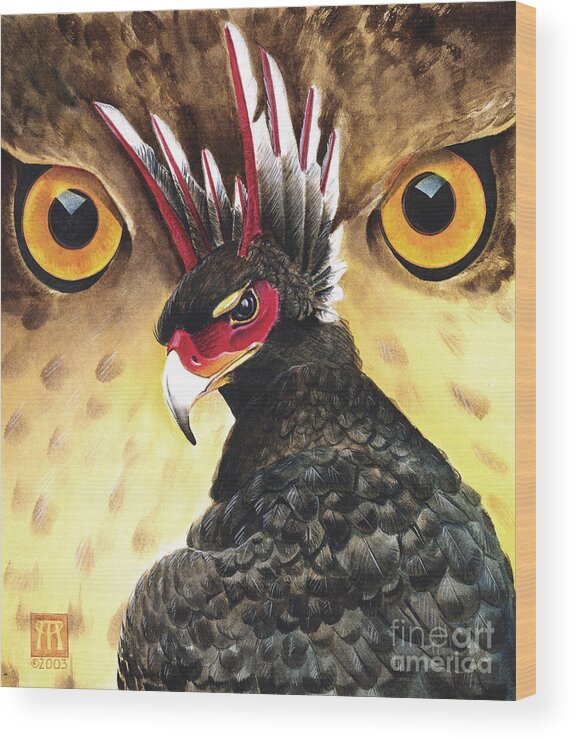 Griffin Wood Print featuring the painting Griffin Sight by Melissa A Benson