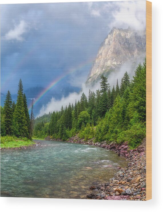 Glacier Wood Print featuring the photograph Haystack Creek 2 by Matt Hammerstein