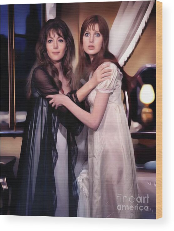 Ingrid Pitt And Madeline Smith Wood Print By Esoterica Art Agency