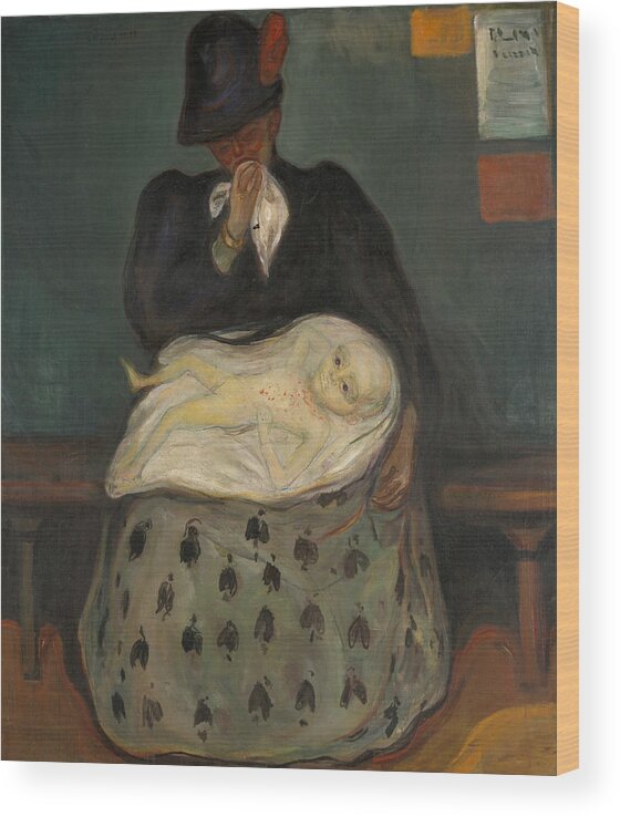 19th Century Norwegian Painters Wood Print featuring the painting Inheritance by Edvard Munch