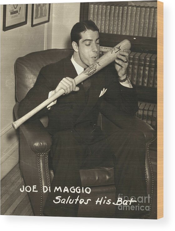 1941 Wood Print featuring the photograph Joe Dimaggio (1914-1999) by Granger
