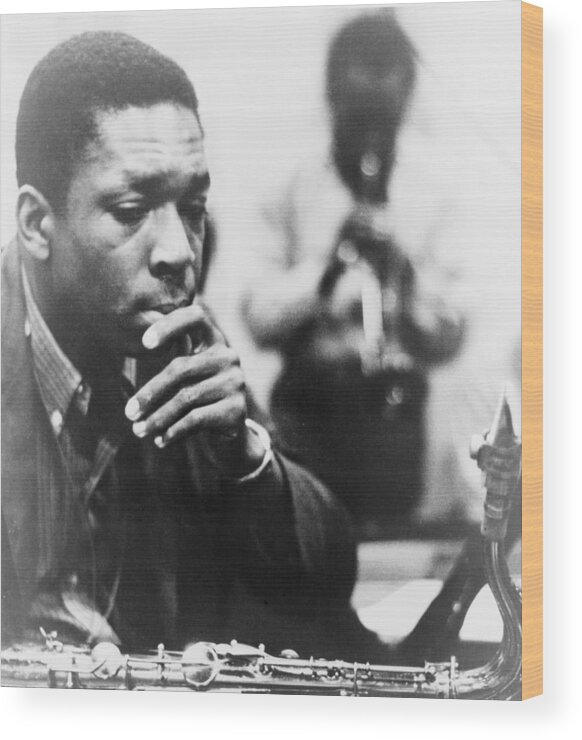 History Wood Print featuring the photograph John Coltrane 1926-1967, Master Jazz by Everett