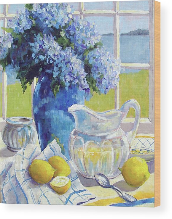 Lemonade Wood Print featuring the painting Lemonade2 by Barbara Hageman