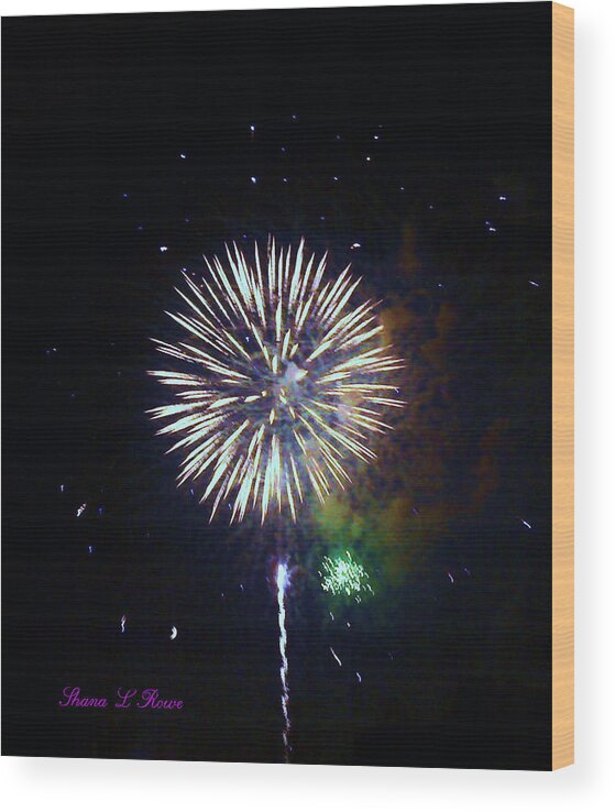 Fireworks Wood Print featuring the photograph Lets Celebrate by Shana Rowe Jackson