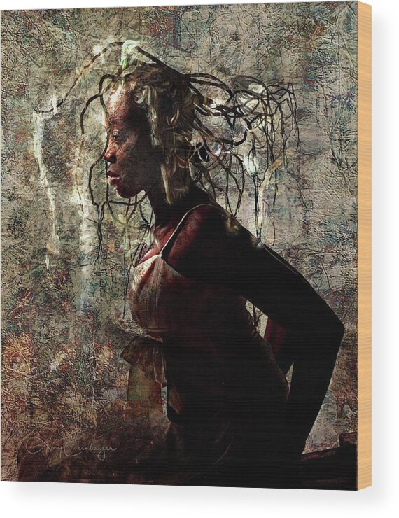 Woman Wood Print featuring the digital art Light the Way by Looking Glass Images