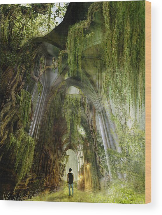 Westminster Wood Print featuring the photograph Path to Inner Peace by Karen Howarth