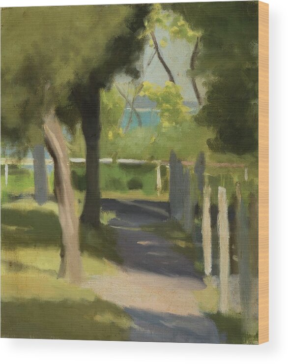 Clarice Beckett Wood Print featuring the painting Path to the Beach by Clarice Beckett