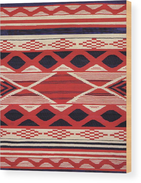Southwest Tribal Decor Wood Print featuring the digital art Southwest Tribal Design by Vagabond Folk Art - Virginia Vivier