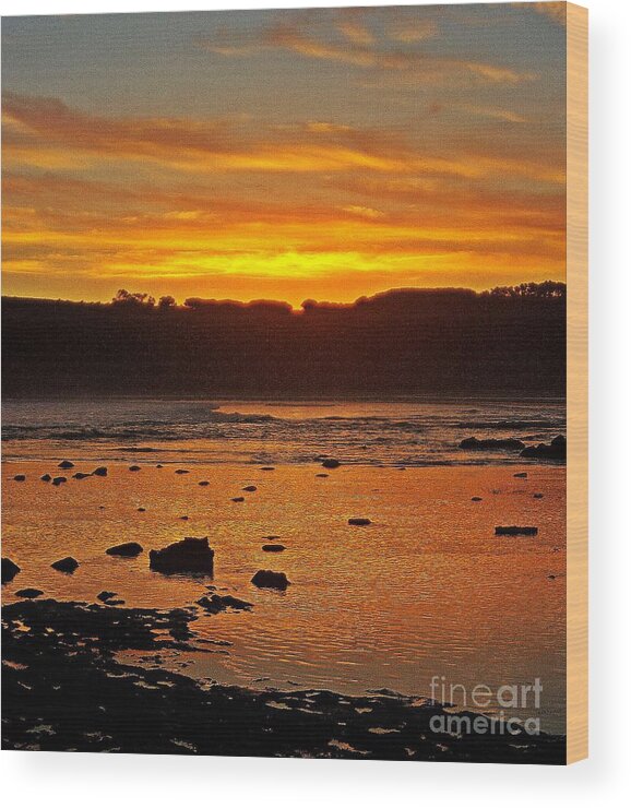 Sunset Reflections Wood Print featuring the photograph Sunset Reflections by Blair Stuart