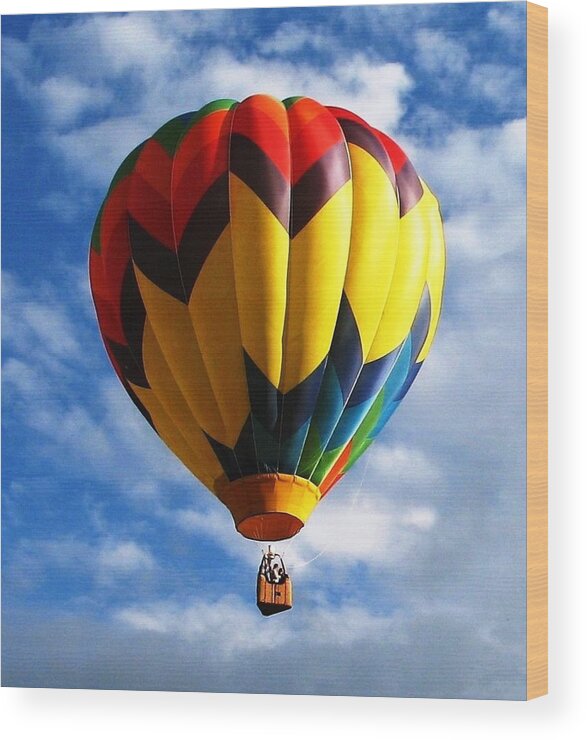 Hot Air Balloons Wood Print featuring the photograph What hot air can do by Ed Smith