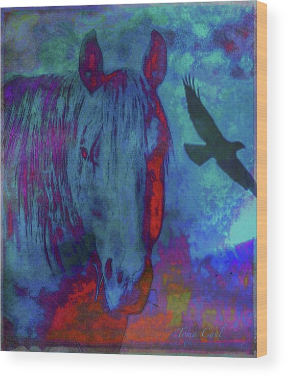 Horses Wood Print featuring the photograph Wild and Free by Toma Caul