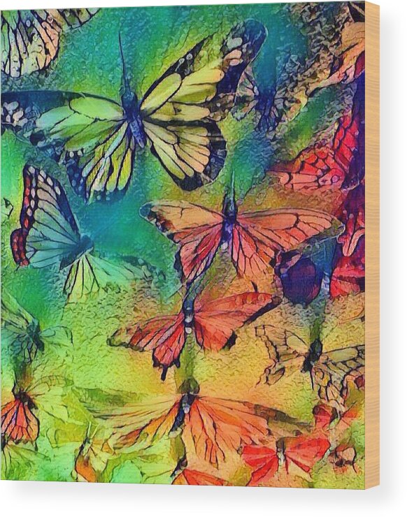  Wood Print featuring the photograph Angels Butterfly Wings by Kimberly Woyak