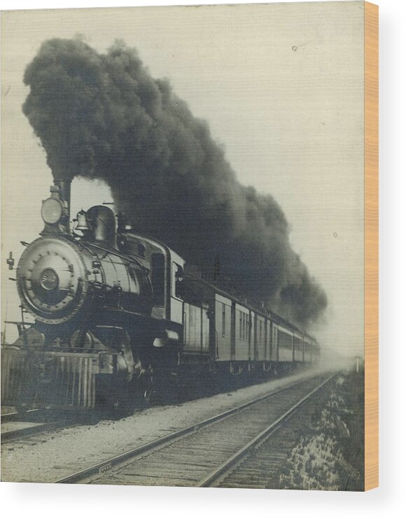 Rail Transportation Wood Print featuring the photograph Canadian Train by Spencer Arnold Collection
