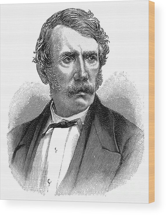 Engraving Wood Print featuring the drawing David Livingstone, 19th Century by Print Collector