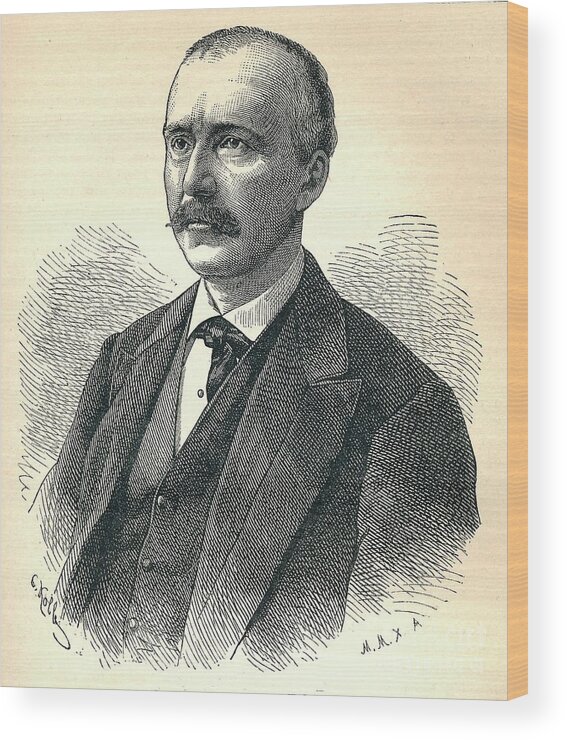 Engraving Wood Print featuring the drawing Heinrich Schliemann, 1822-1890, German by Print Collector