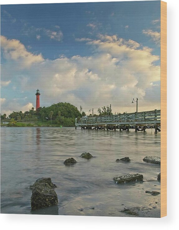 Lighthouse Wood Print featuring the photograph Jupiter Lighthouse by Steve DaPonte